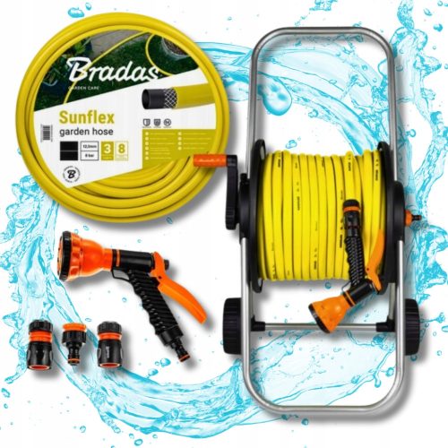  Garden hose 1/2 50M + hose reel + accessories - GARDEN SET + free!