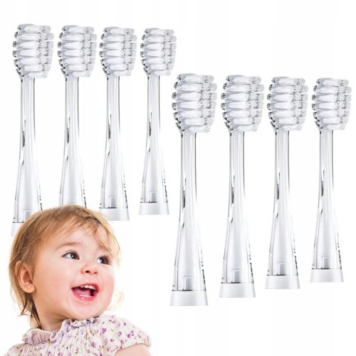  8x Meriden Kiddy toothbrush heads for children from 18 to 72 m replacement