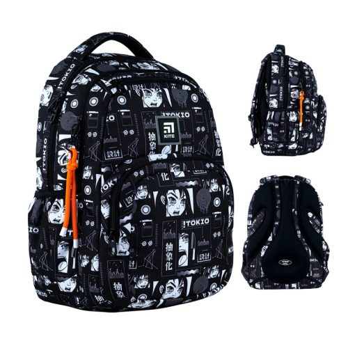Kite K24-903L-3 Stylish Black and White Youth School Backpack
