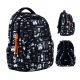 Kite K24-903L-3 Stylish Black and White Youth School Backpack