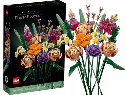  LEGO ICONS 10280 Flower Bouquet + Artificial Flower Stem Instruction Manual 4 pcs