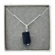  SILVER NECKLACE NATURAL STONE BLACK TOURMALINE PROTECTION SILVER 925