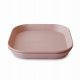  Mushie plate, pink, plastic