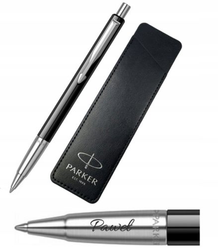  Original Parker ballpoint pen with engraving Vector Black PARKER CASE as a gift