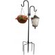  FLOWER HANGER, FLOWER STAND, DOUBLE METAL STAND, 193 cm, FOR THE GARDEN