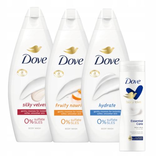  DOVE MIX scented shower gel 3x 250 ml + FREE LOTION