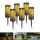  Solar lamp, black, 28 cm, 6 pcs.