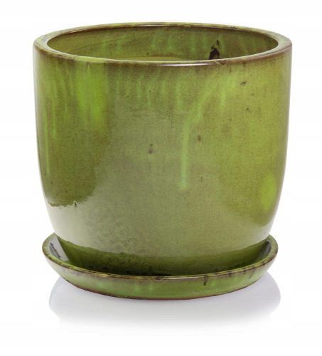  Polnix flowerpot 20 cm x 23 x 20 cm diameter 23 cm ceramic green tones