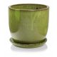  Polnix flowerpot 20 cm x 23 x 20 cm diameter 23 cm ceramic green tones