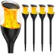  SuperLED solar lamp, black, 65 cm, 4 pcs.