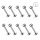  10 PCS Steel Earring, Silver Labret with ball. Outer thread 1,2/8/3