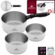  Gerlach Smart Steel pot set, stainless steel, 4-piece