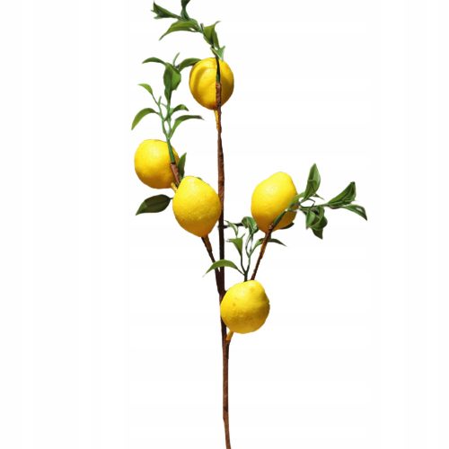  5 artificial lemon branches, 1 fruit