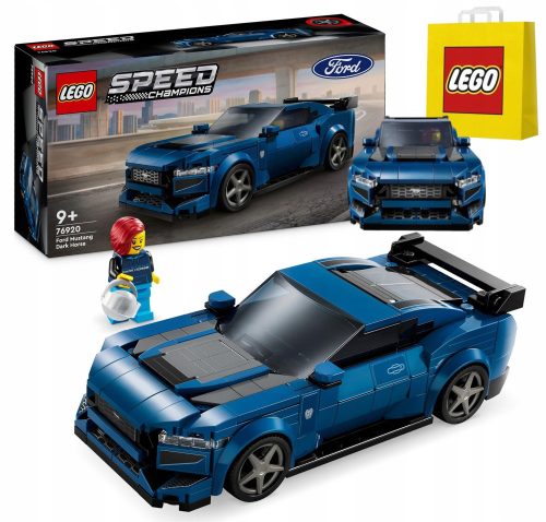  LEGO Speed Champions 76920 Ford Mustang Dark Horse + LEGO Papiertüte