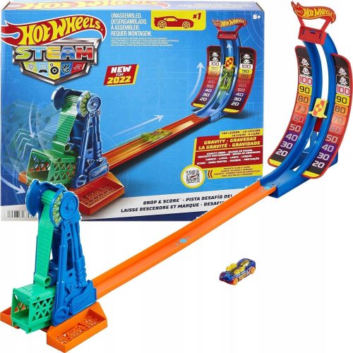  HOT WHEELS TRACK SET LAUNCHER MIT SCORING + Auto