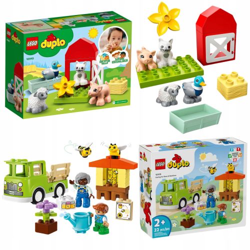  LEGO Duplo 10949 Farm Animals + LEGO Duplo 10419 Bee and Beehive Care