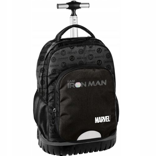 Iron Man Large Rolling Backpack for Boys by Beuniq - Safe, Spacious, and Reflective