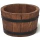  Drewdon flowerpot, 28 cm x 28 x 17 cm, diameter 28 cm, wood tones in brown and beige