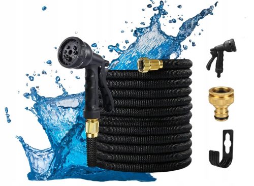  Premium Garden Hose, Flexible, Extendable Gun Connectors + Handle, 5 m