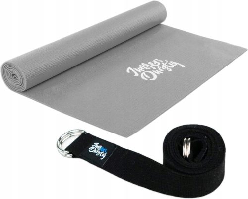  Fitness yoga mat 173 x 61 gray YOGA Jung Durstig + belt