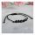  Black tourmaline string bracelet silver 925 adjustable