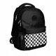  BeUniq school backpack with multiple compartments, white, black, 21 years