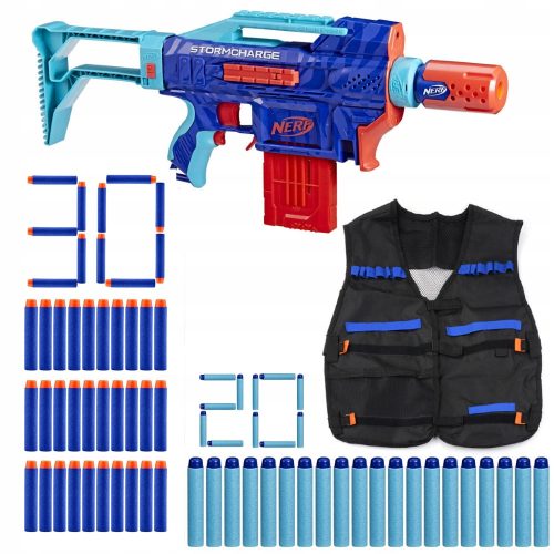  NERF ELITE 2.0 STORMCHARGE WILD EDITION KIT + VEST + 30 DARTS