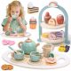  WOODEN TEA SERVICE SWEETS COFFEE SERVICE TOY ACCESSORIES FIL