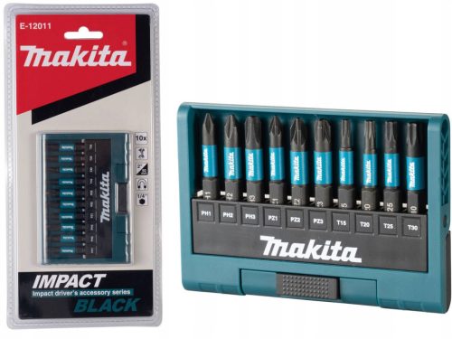  Makita E-12011 Impact Black Bit-Set 10-pc.