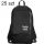 25-Pack Classic Black Sports Backpack with Customizable Logo Printing