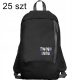 25-Pack Classic Black Sports Backpack with Customizable Logo Printing
