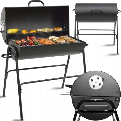  GARDEN TABLE GRILL CHARCOAL LID BARREL BBQ
