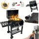  LARGE PREMIUM CHARCOAL GRILL DOUBLE GRID THERMOMETER + 4x BBQ MAT 1011