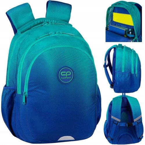  CoolPack Multi-Compartment School Backpack, Blue Shades, 21 Years