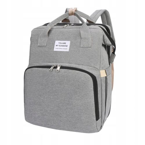  Large Multifunctional Backpack/Mother Bag with Sleeping Function – Grey