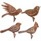  METAL GARDEN DECORATIONS, BIRDS DECORATIONS, RUST EFFECT DECORATIONS