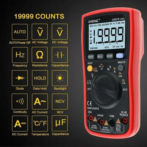 ANENG AN870 Digital Multimeter 19999 counts True RM