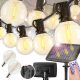  SOLAR GARDEN GARLAND LIGHT CHAIN 32 LED LARGE BULBS + 10M REMOTE CONTROL