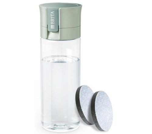  Brita Vital filter bottle, pastel green, with 2 discs