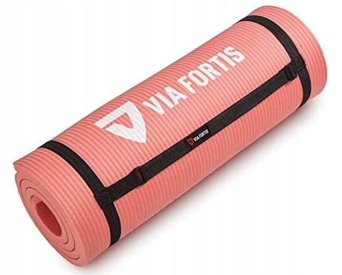  VIA FORTIS yoga fitness mat 193 x 61 cm pink + transport strap