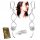  925 SILVER EARRINGS LONG HANGING BALLS WITH SWAROVSKI ZIRCONIES SILVER + CASE