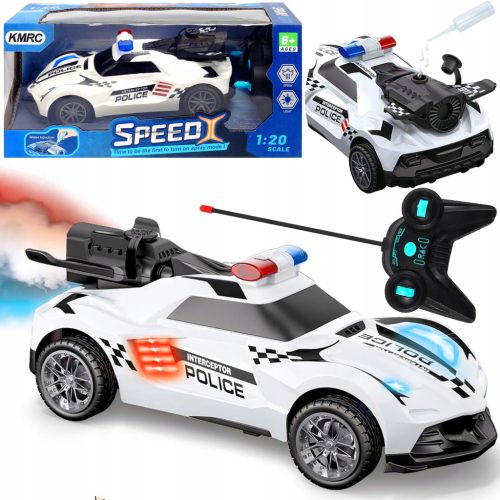  POLICE CAR REMOTE CONTROL RC CAR STEAM SMOKE LIGHTS POLICE