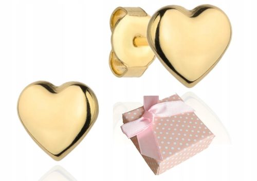  GOLD EARRINGS 585 CHILD GIRL heart baptism communion