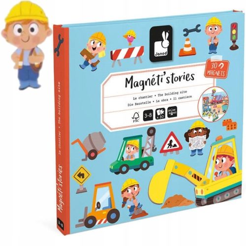  JANOD, Magnetic puzzle Construction site Magneti'stories 3+