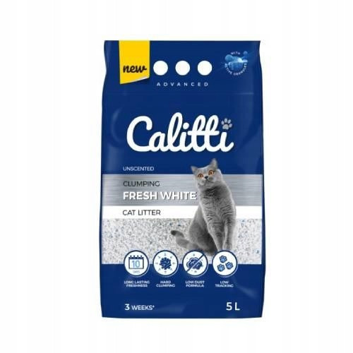  CALITTI CLUMPING FRESH WHITE 5 L white bentonite litter odorless