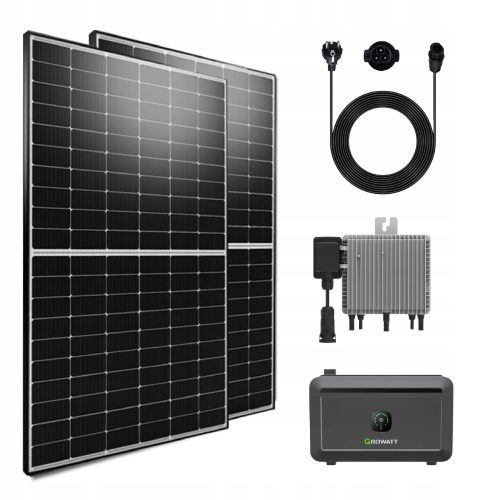 Photovoltaic balcony 1000 W with Deye 800 W WIFI inverter and Growatt NOAH 2000