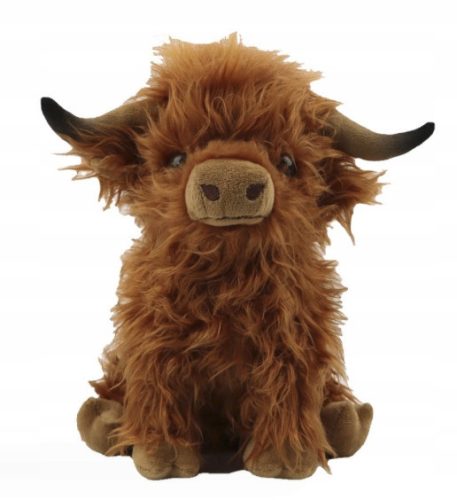  BROWN SCOTTISH COW PLUSH TOY MASCOT TOY FOR KIDS HIGHLAND COW