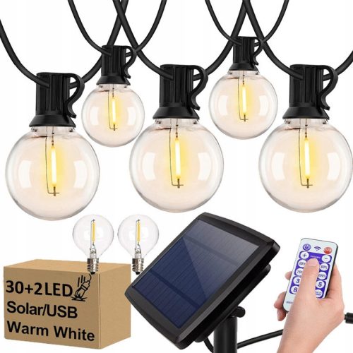  LONG SOLAR GARLAND GARDEN LIGHTS 30LED BULBS FOR BALCONY