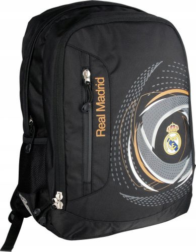  Real Madrid Astra Multi-Compartment School Backpack, Black, Grey and Silver Tones