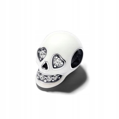  Silver 925 Charms Halloween SKULL ZIRCON Pendant for Bracelet